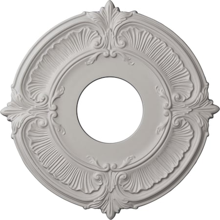 Ekena Millwork Attica Ceiling Medallion (Fits Canopies up to 3 1/2"), 12 3/4"OD x 4"ID x 1/2"P, Ultra Pure White CM12ATUWF